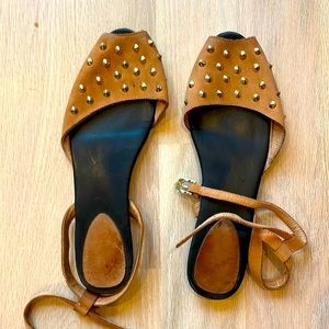 Adolfo Domínguez tan suede sandals - size US10/EU40